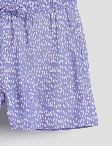 Image of Amazon Brand - Symbol Girls Flared Fit Printed Rayon Shorts | Elasticated Waistband | Age 2-14 Years