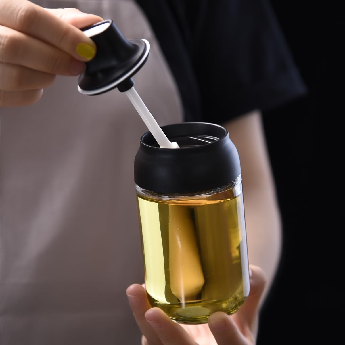 Butelki na miód z uszczelką łyżeczkową, 250 ml, duży miód, przezroczysta pieczęć, pojemnik na przyprawy, do kuchni, grillowania na świeżym powietrzu, BBQ, gotowania。