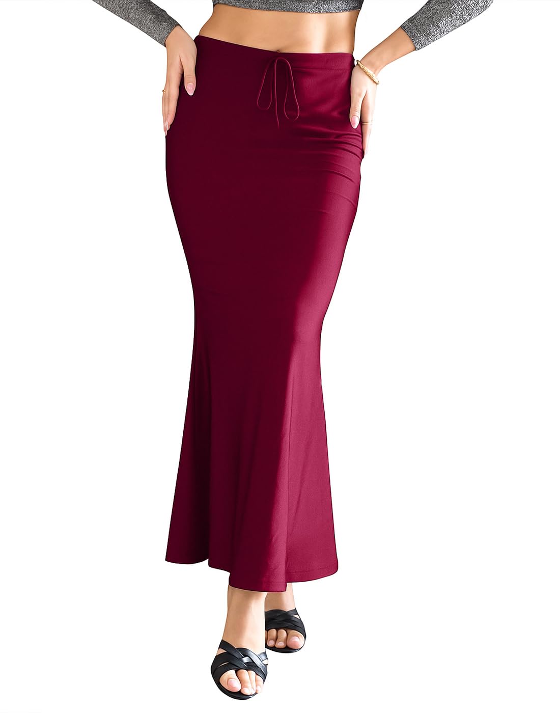 Saree Shapewear Petticoat for Women | Stretchable Saree Shaper | Shapewear for Saree | Petticoat Innerwear | Saree Skirt for Women | Shape Wear for Dresse & Sarees