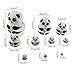 Apol Set of 10 Big-Belly Wooden Handmade Panda Bear with Bamboo Nesting Dolls Matryoshka Russian Doll in a Box with Bow for Kids Toy Home Decoration New Year