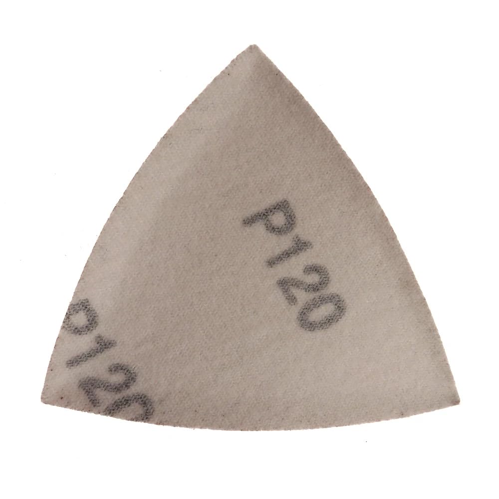 Hojas de lija Almohadillas de lijado autoadherente 60 hojas de lija de 80 x 80 x 80 mm, papel de lija rojo triangular con gancho y bucle, disco de lijado abrasivo de grano 80 a 400 for lijar madera(18