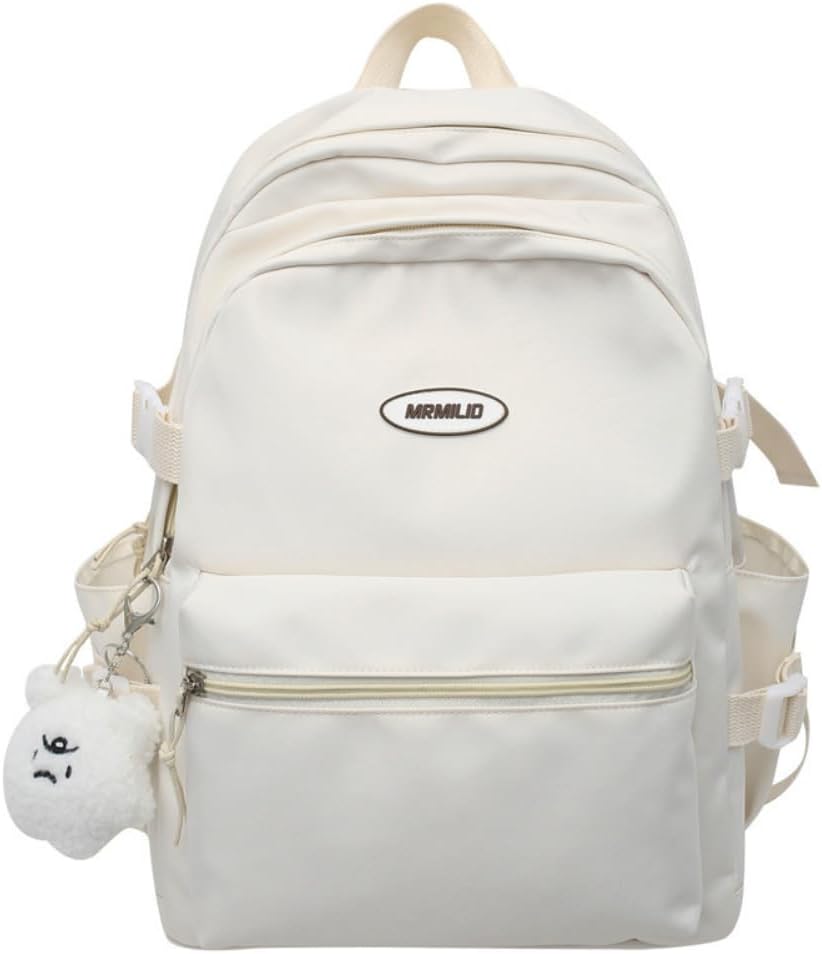Kawaii Backpack with Cute Accessories Aesthetic 15.6 Inch Laptop Backpack Pendant (White) Kawaii Backpack with Cute Accessories Aesthetic 15.6 Inch Laptop Backpack Pendant (White)