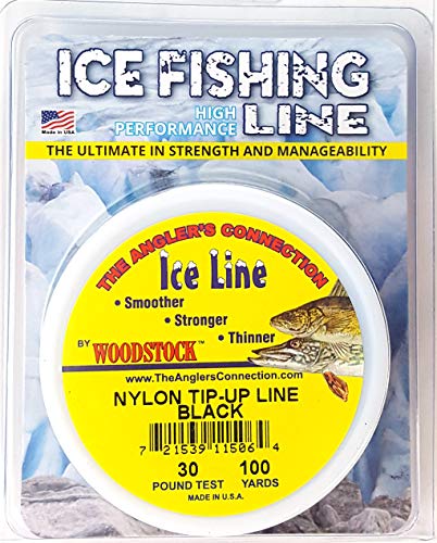 Woodstock Ice Line Black 100 Yard Spool 30 Pound