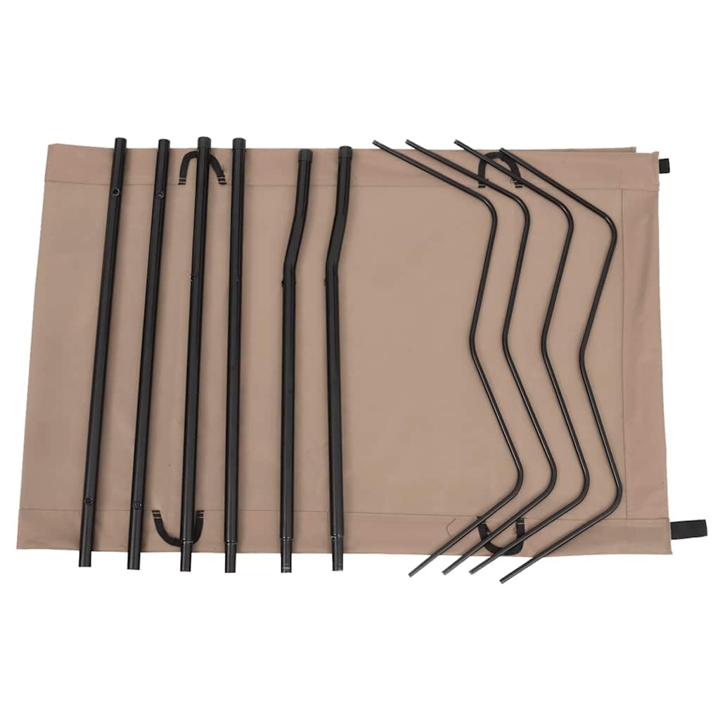 Campingbetten 2 STK. 180x60x19 cm Ox-Gewebe und Stahl Taupe,Sportartikel,Outdoor-Aktivitäten,Camping & Wandern,Camping-Möbel,Feldbetten,Taupe,6.01 kg-312487