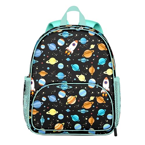 pqonmsd Cool Space Exploration Kids Backpack Lightweight Toddler Bag for Boys Girls Adjustable Straps Preschool Nursery Travel Bookbag