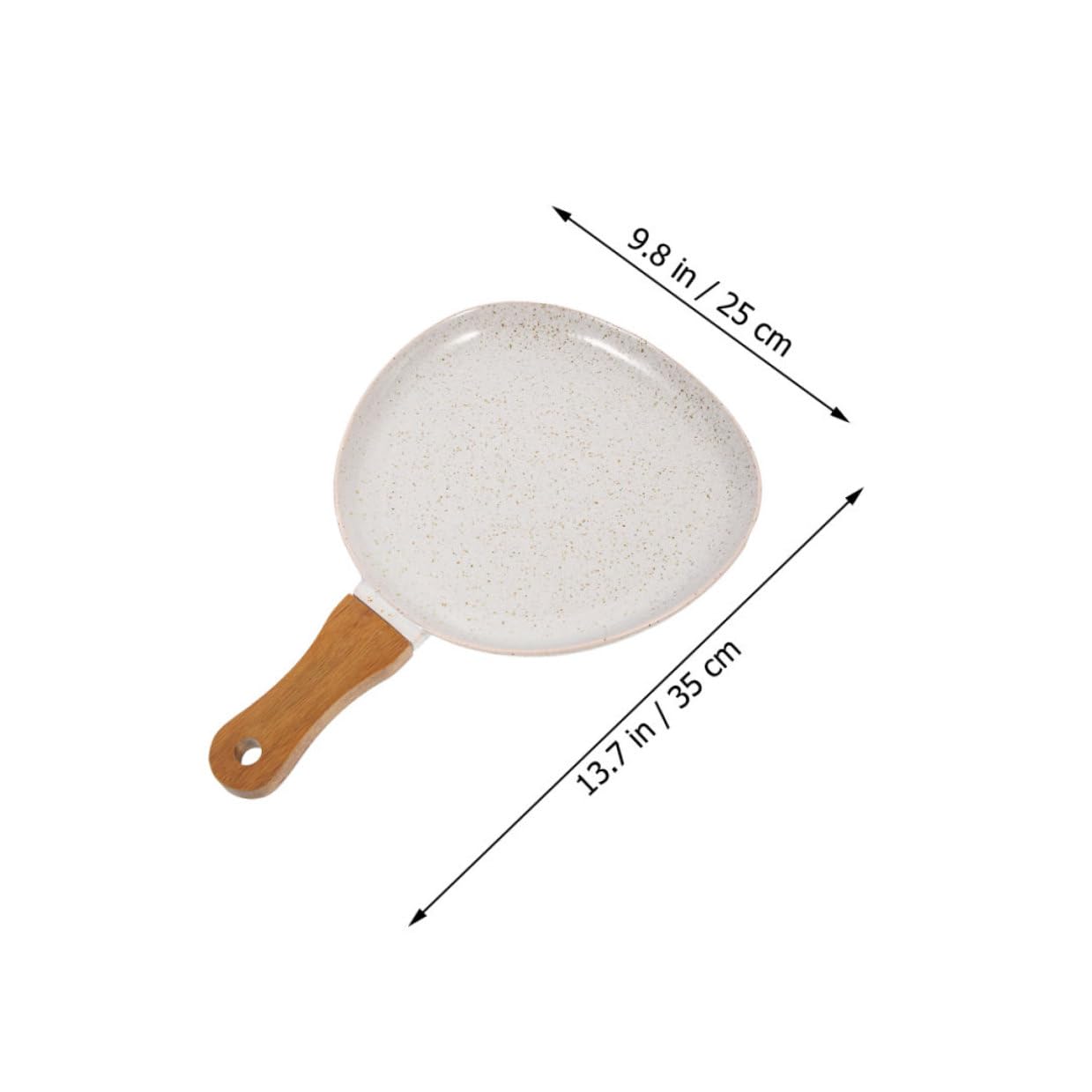 NUOBESTY Piatto da Portata in Ceramica con Manico, Servizio Antimacchia