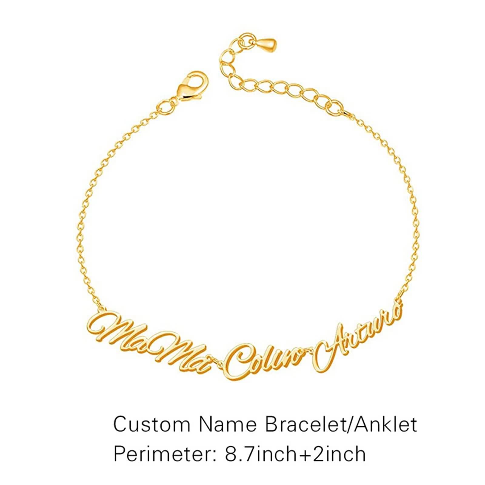 Pulsera de regalo para mujer, pulsera ajustable para mujer, cuentas del alfabeto, vintage, curativa, acero inoxidable, joyería de regalo