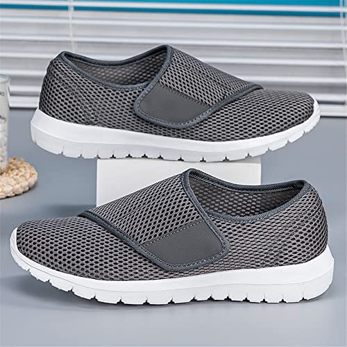 Image of LEADER SHOW Men's Casual Comfort Walking Shoes Ultralight Flats Non-Slip Hook & Loop Fashion Sneakers