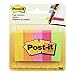 Post-it Index Segnapagina in Carta, Foglietti Adesivi Colorati, 5 Blocchetti da 100 Foglietti Adesivi, 500 Linguette Adesive, Colori Assortiti Verde, Fucsia, Arancio, Rosa, Giallo, Formato 15x50 mm