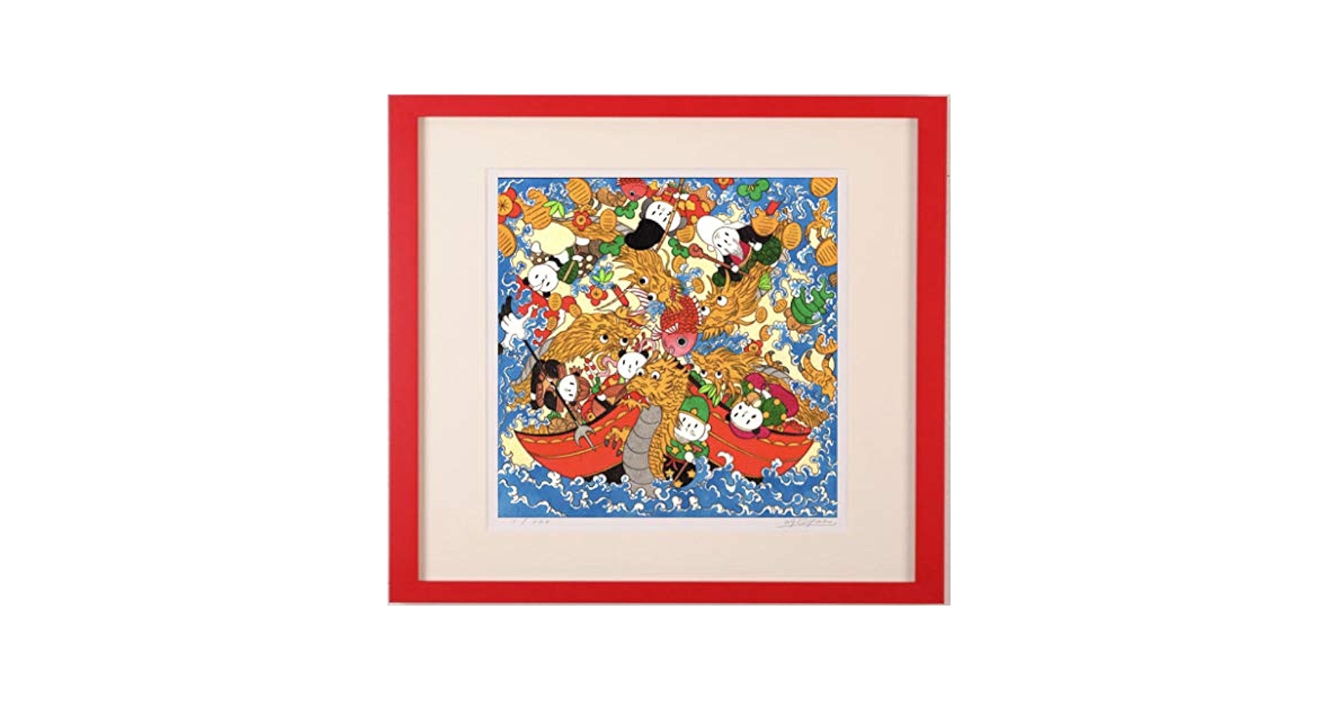 最終値下げ　原画　F10　七福神　送料込み　ポップアート　アクリル　現代アート 最終値下げ 原画 F10 七福神 送料込み ポップアート アクリル