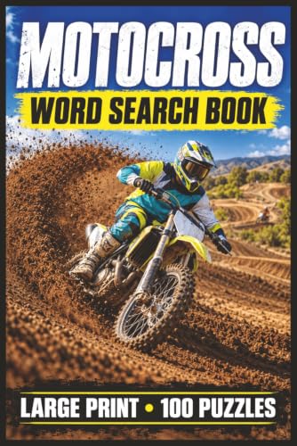 Motocross Word Search Book: Large Print Book With 100 Puzzles on Motocross Racing, Dirt Bike Maintenance, and Riding Techniques image 2