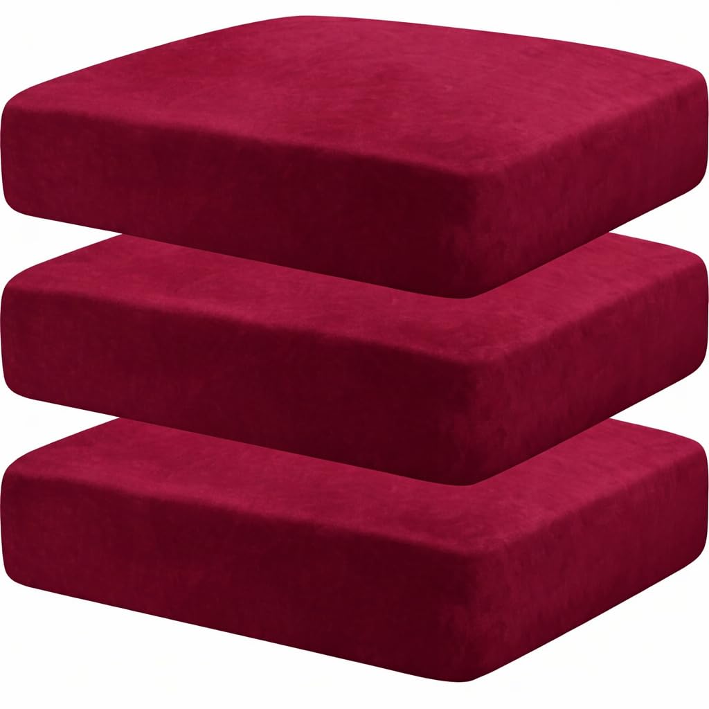Namdev Art's Velvet Sofa Cushion for Sofa with Zip Cover (21X22X5 Inch) Multipurpose Cushion with Covers Seat Cushion Covers Density:- 32 Foam-image-22