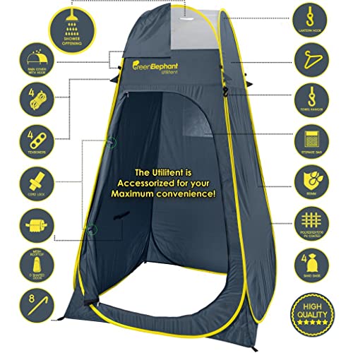Green Elephant Camping Shower Tent - Portable Changing Tent, Pop Up Shower Tent For Camping, Outdoor Bathroom Tent, Camp Shower Tent, Pop Up Privacy Tent For Portable Toilet, Portable Dressing Room #TOP2