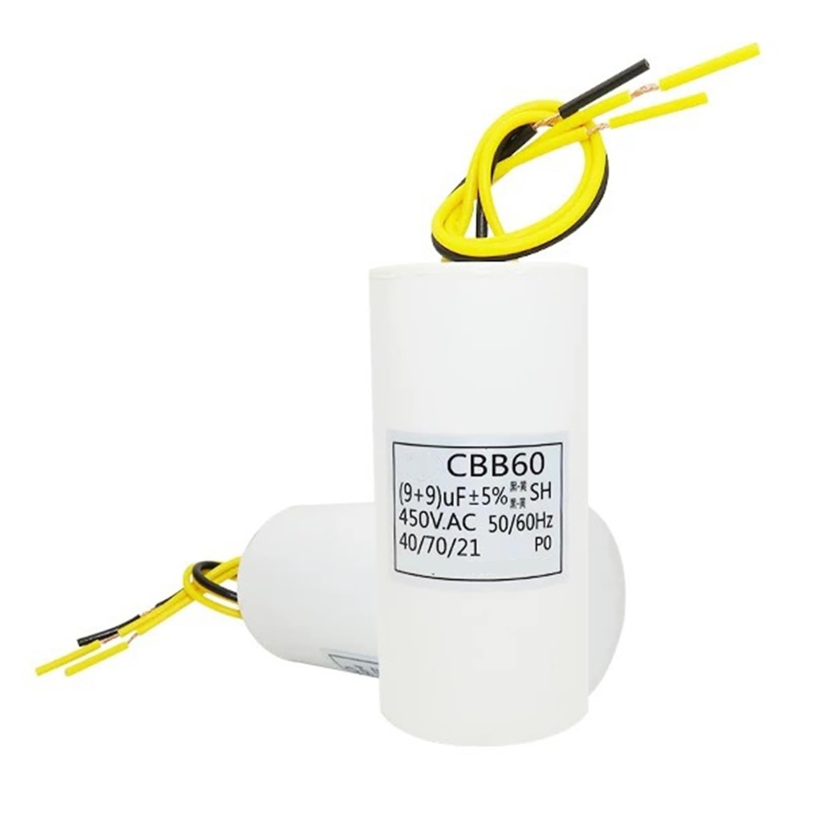 1PC CBB60 9UF+9UF Tre 3 fili 450V cella asta di sollevamento motore cancello condensatore di avviamento 450VAC