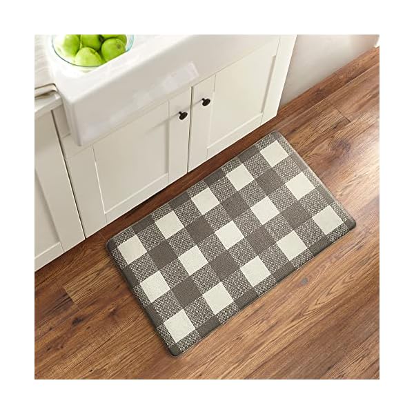 Elrene Home Fashions Farmhouse Living Buffalo Check Comfort, 18" x 30" (Anti Fatigue Mat), Gray/White Elrene Home Fashions Farmhouse Living Buffalo Check Comfort, 18" x 30" (Anti Fatigue Mat), Gray/White