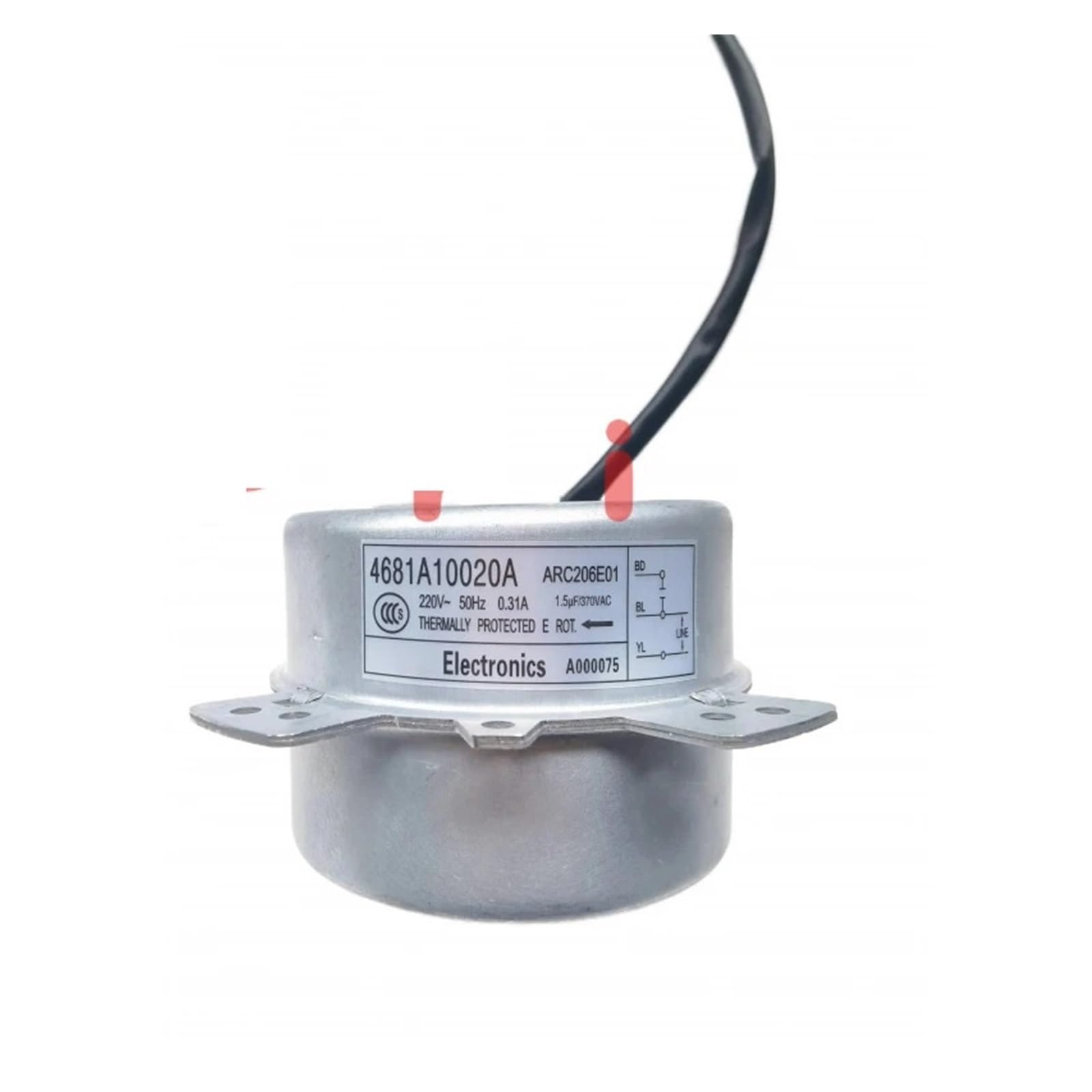 Silnik klimatyzatora klimatyzatorem kompatybilny z LG Silnik wentylatora zewnętrznego 4681A10020A/ 4681A10020G Silnik jednostki zewnętrznej Wymień silnik Akcesoria klimatyzacyjne