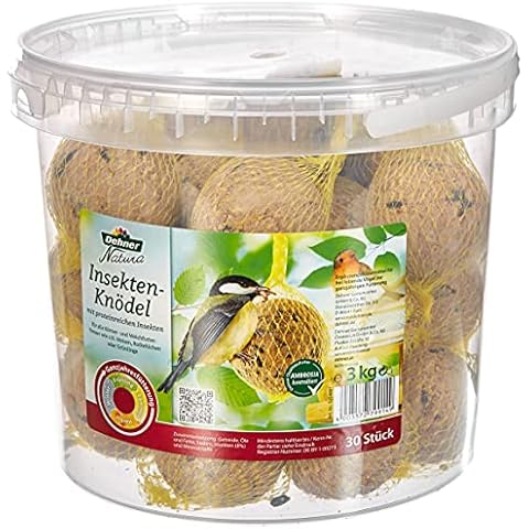 Dehner Natura - Pienso para Aves Silvestres, Bolas de Insectos, 30 Unidades (3 kg) Cover