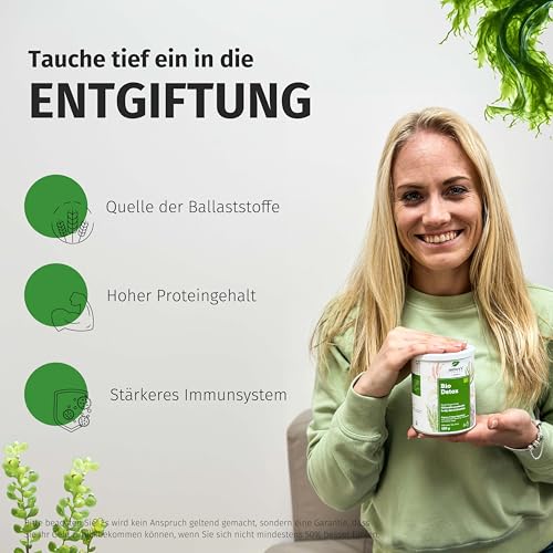Nature's Finest BIO Detox Superfood Mix - Pulver zur Entgiftung des Körpers mit Hohem Protein, Ballaststoff, Eisen und Vitamin C - Vegan, 125 g