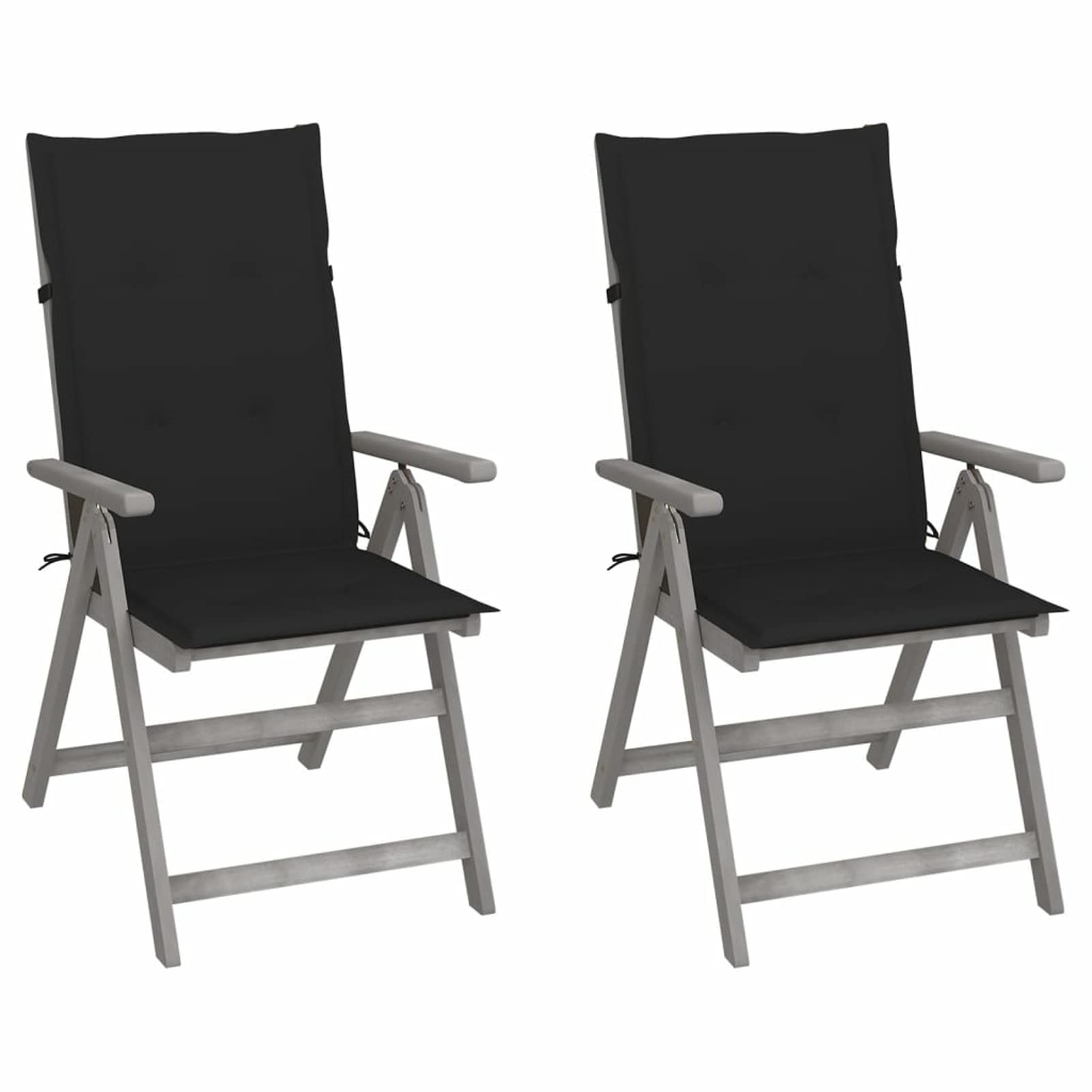 Chaise inclinables de jardin contre le mal de dos | Lot de 2 assises exterieur en bois