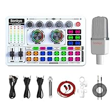 【Integrated device and easy to use】 F999 live sound card is a professional singing live streaming audio mixer that integrates audio mixing equipment into a comprehensive solution. It has a built-in digital DSP chip: 120kHz sampling rate can capture s...