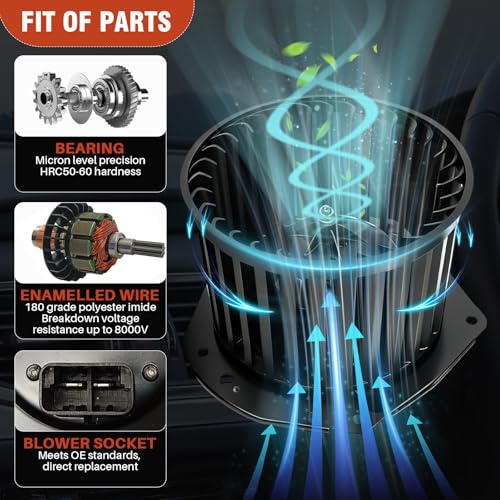 Image of Heater Blower Motor 700092 fit for GMC Jimmy 1995-1998, Safari 1996-2005, Sonoma 1994-2004, for Chevrolet Blazer 1995-1998, Astro 1996-2005, S10 1994-2004, for Oldsmobile Bravada 1996-1998