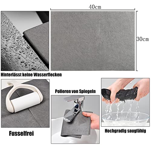 Image of Thickened Magic Cleaning Cloth (Pack of 8, 30 x 40 cm) | Thickened, reusable microfibre, lint-free, streak-free, for dishes, dust, cars