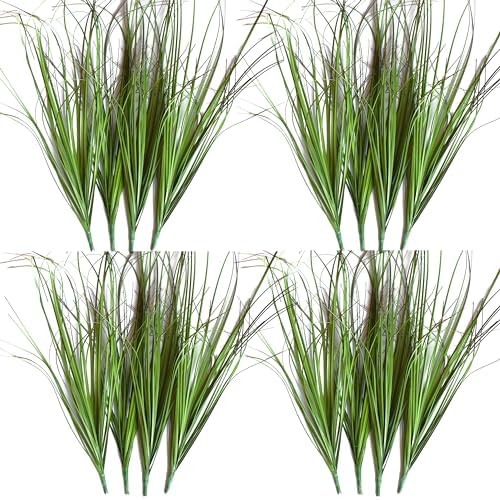 VANTREE 16PCS Artificial Plants,Artificial Shrubs Wheat Grass Greenery,Artificial Greenery Stems Fake Outdoor Plants for Home Decor,Fake Tall Grass Artificial Grass Plant for Outdoor Indoor Decor