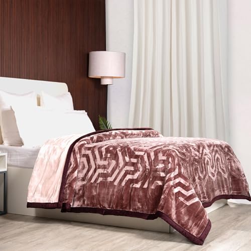 Image of MYTRIDENT Classic Style Me Solid Double Mink Blanket, 4kg, 100% Polyster, Plush