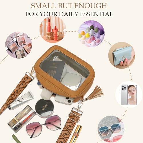 LOXOMU Clear Stadium Bags for Women, Small Clear Crossbody Bag Stadium Approved, Cute Clear Stadium Purse for Concerts4