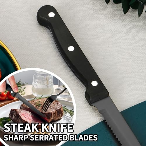 Save 13% on 24-Piece Black Stainless Steel Flatware Set - Image 4