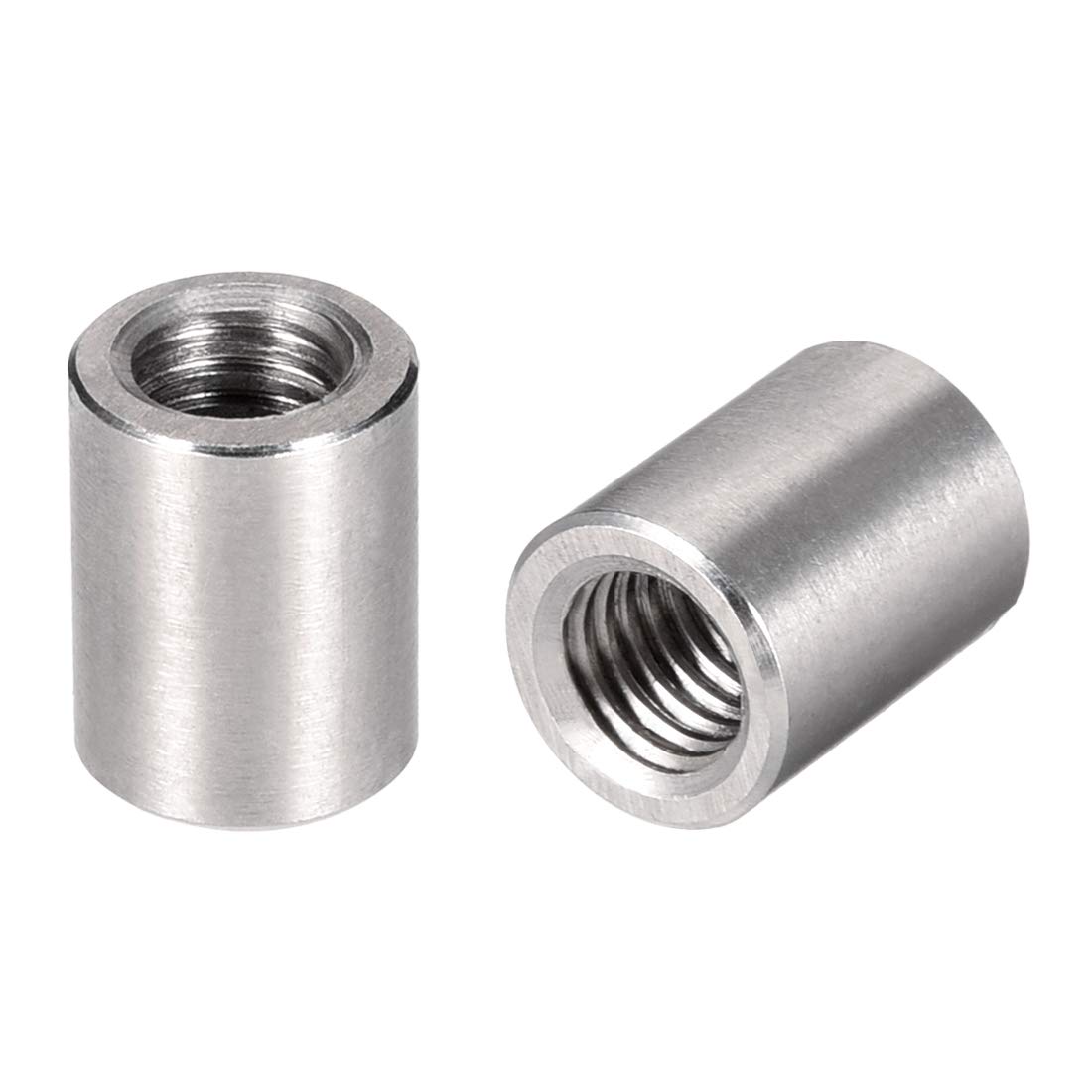 uxcell M8 Round Connector Nuts, 304 Stainless Steel Coupling Nut 15mm/0