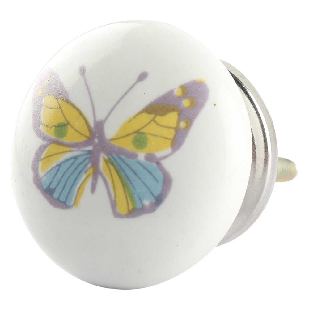 IndianShelf 2 Pack Multicolor Butterfly Ceramic Drawer Knobs for Kitchen Cabinet Hardware Decorative Door Pulls Dresser Luxury Craftsmanship (B07CZBJS8G) Amazon Price History, Amazon Price Tracker