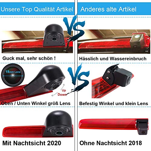 Top Mount Brake Light Reverse Backup Camera Night Vision Rear View ...