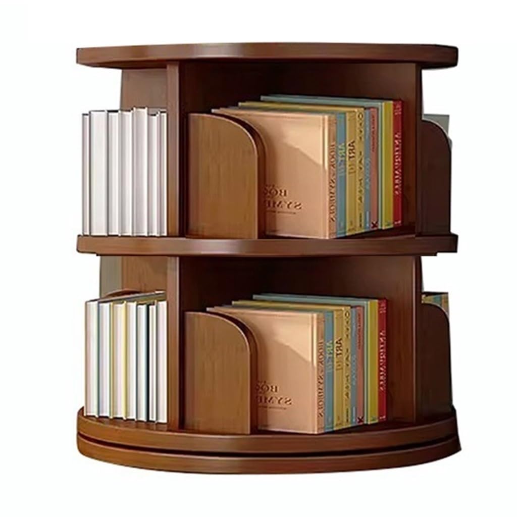 Revolving Bookshelf 2/3/4/5/6-Tier Revolving Book Shelf Tall Book Case Book Shelves Floor Standing Book Storage Rack For Bedroom Living Room Study Office(50 * 66cm)