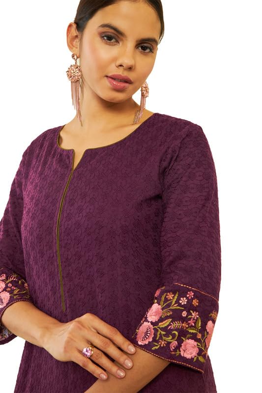 Image of Soch Women's Cotton Straight Kurta
