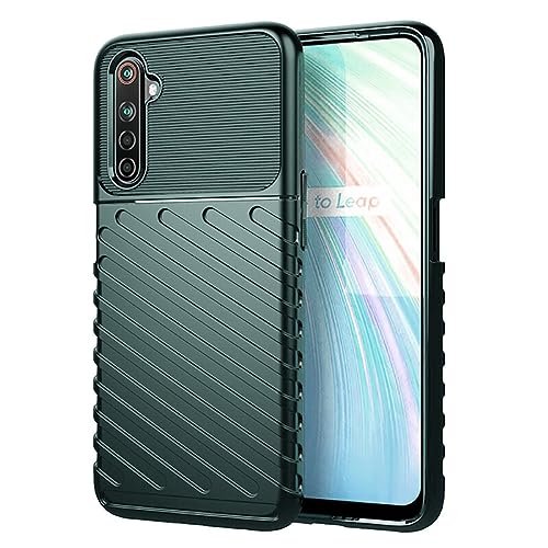 Image of Amazon Brand - Solimo Shockproof Mobile Cover Compatible with Realme 6 4G / 6i 4G (360 Degree Protection | Protective Design | Anti-Scratch Tough Slim TPU Case), Green