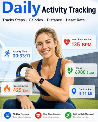 Image of MorePro Health Fitness Tracker for Women Men, 24 /7 Heart Rate Blood Pressure & Oxygen Monitoring, Sleep Tracker, 100+ Sport Modes Smart Watch, IP68 Waterproof, 2 Bands, Compatible Android iOS