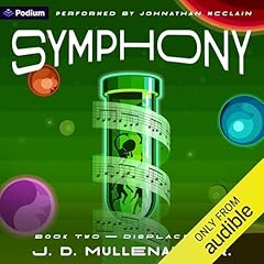 Diseño de la portada del título Displacement: A Sci-Fi LitRPG Adventure