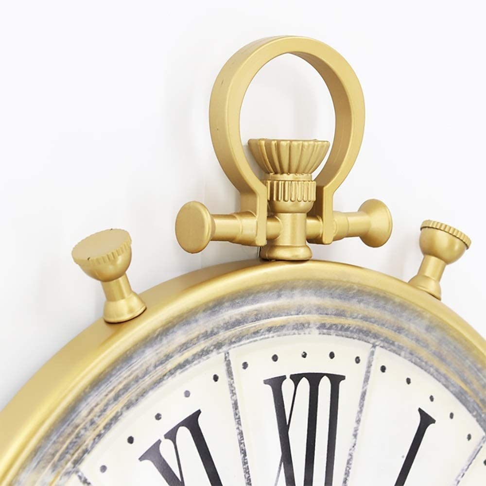 Horloge murale de style rétro créatif pour salon, salle à manger, chambre à coucher, décoration simple, quartz