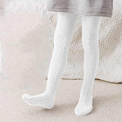 Mercatoo Meia-calça infantil infantil para meninas meia-calça de algodão sólido leggings de tricô me