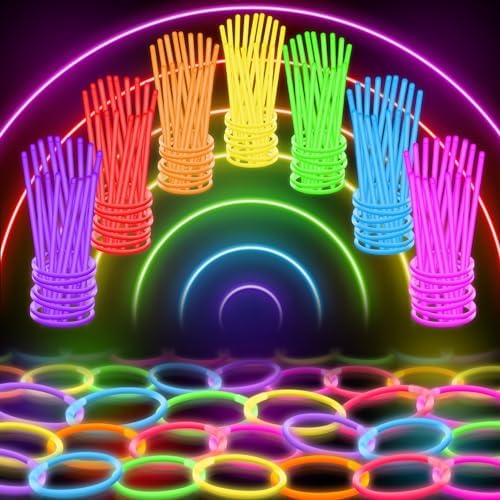 VRB DecTM 50Pcs Glow Sticks Band Bracelets/glow stick bands/glow sticks for kids/glow sticks Neon Bands For Party/Wrist Bracelet/Glow Bands For A Party/birthday decoration items. (Pack of 50 Pcs)