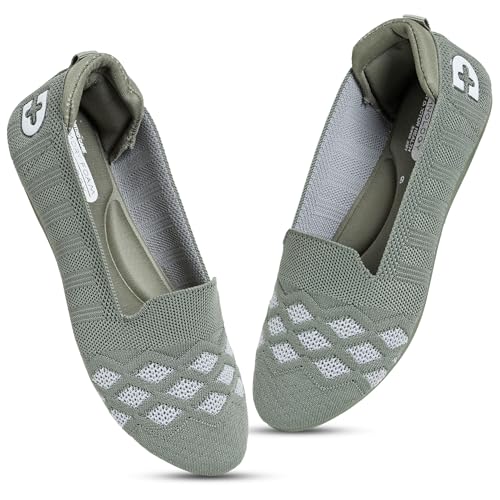 DOCTOR HEALTH SUPER SOFT Women’s Breathable Knit Running Shoes | Lightweight Slip-On Sneakers for Everyday Use | Soft Cushioned Comfort for Active Everyday Wear Olive