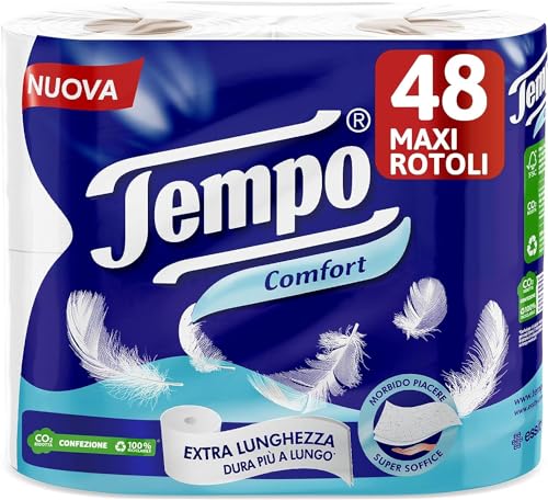 Tempo Carta Igienica Comfort, 48 Maxi Rotoli