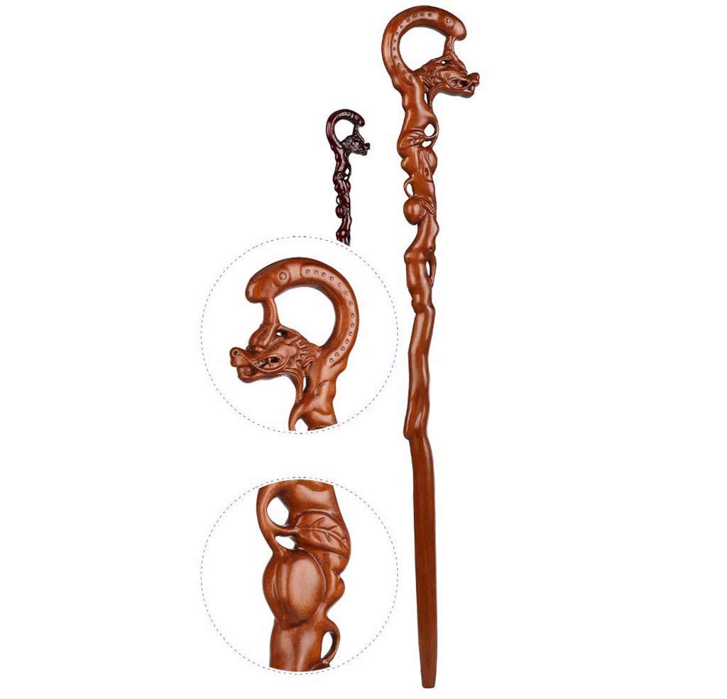 Bastones Muleta Bastón De Madera De Pera Grifo De Madera Mango De Cabeza Grabable Bastón Bastón De Alta Gama Regalo Adecuado para Personas Mayores,Muleta De 94 Cm-11.19