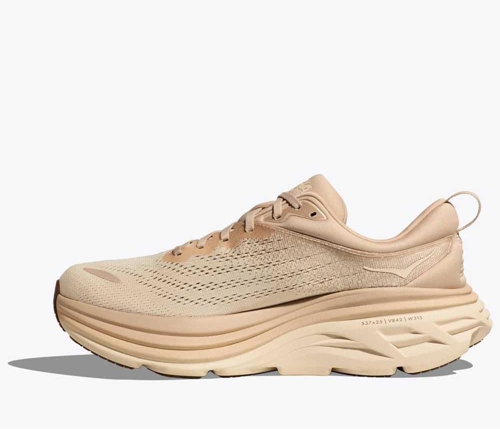 Hoka Men's Bondi 8 Shifting Sand/Vanilla 11.5 Medium