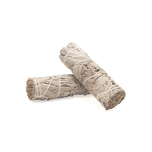 Arte Ancestral 2 Bastões de Sálvia Branca - 30g Cada - Salvia Apiana