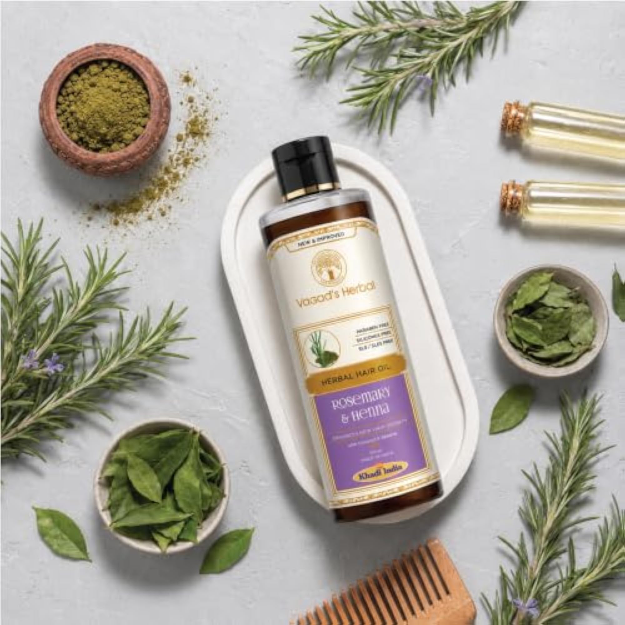 VAGAD'S Rosemary Henna Hair Oil for Growth & Fall Control