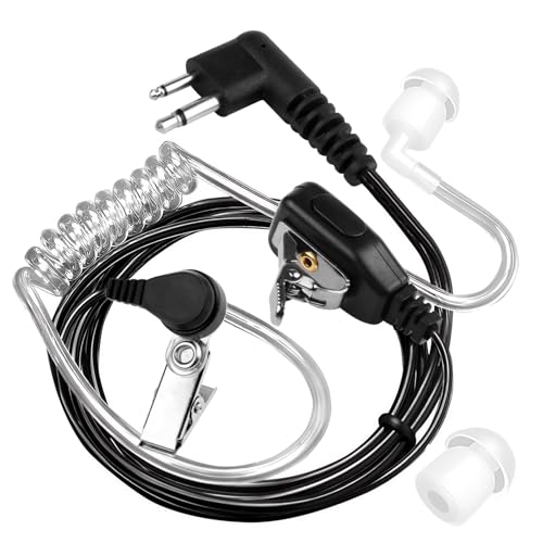 Oreillette Talkie-Walkie Compatible avec Motorola CP1200 GP2000 GP3688 A8 A10, Écouteur pour Radio Bidirectionnelle avec Micro PTT Tube Acoustique Discret,...