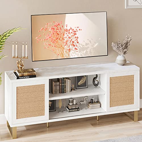 Amyove Tv Stand, White #TOP12