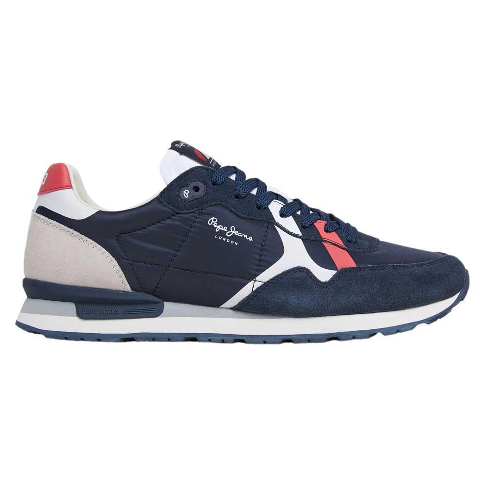Pepe Jeans Men's Bleu Trainers Brit Road